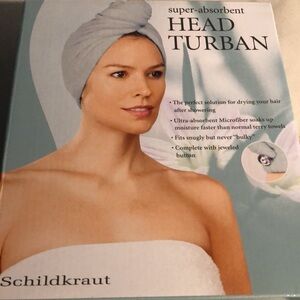 Head turban new super absorbent microfiber jeweled button Schildkraut polyester